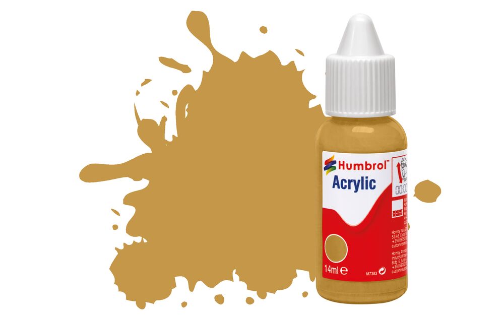 Humbrol No.93 Desert Yellow - Matt Acrylic Paint 14ml DB0093