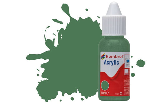 Humbrol No.101 Mid Green Matt Acrylic Paint 14ml DB0101
