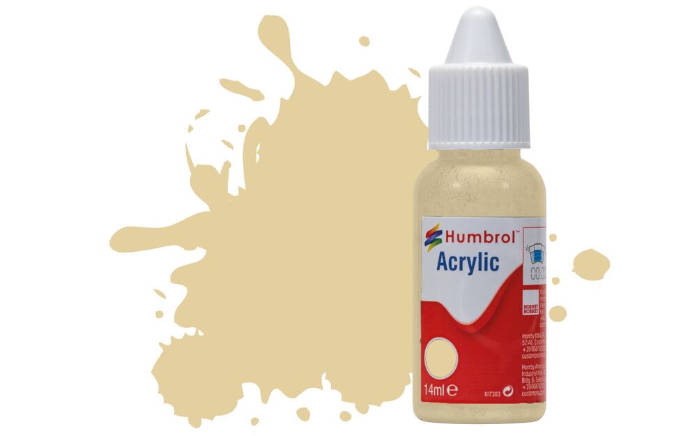 Humbrol No.121 Pale Stone Matt Acrylic Paint 14ml DB0121