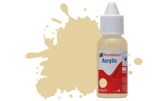 Humbrol No.121 Pale Stone Matt Acrylic Paint 14ml DB0121