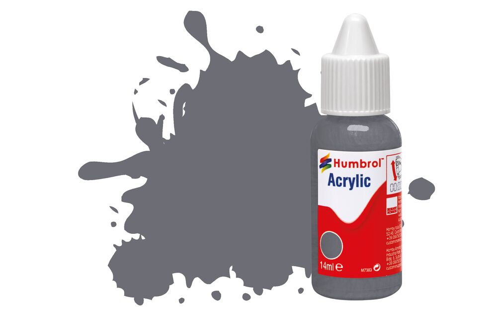 Humbrol No.123 Extra Dark Sea Grey - Satin Acrylic Paint 14ml DB0123