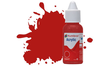 Humbrol No.153 Insignia Red Matt Acrylic Paint 14ml DB0153