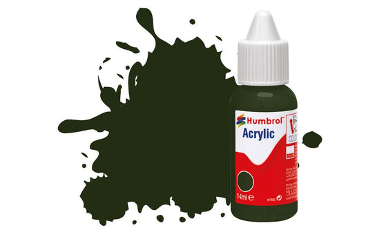 Humbrol No.163 Dark Green - Satin Acrylic Paint 14ml DB0163