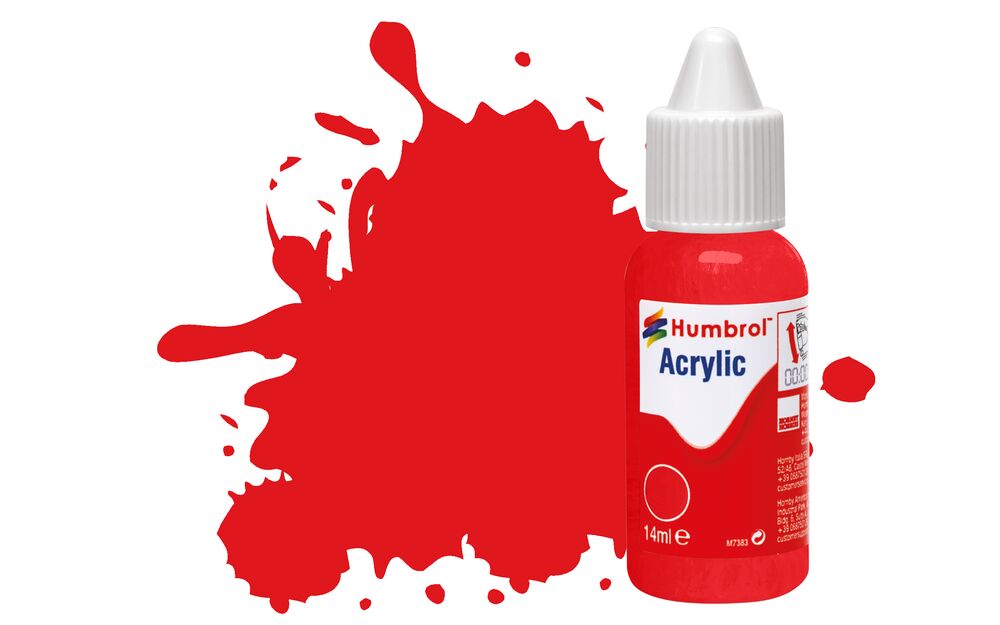 Humbrol No.209 Fire Orange - Gloss Acrylic Paint 14ml DB0209