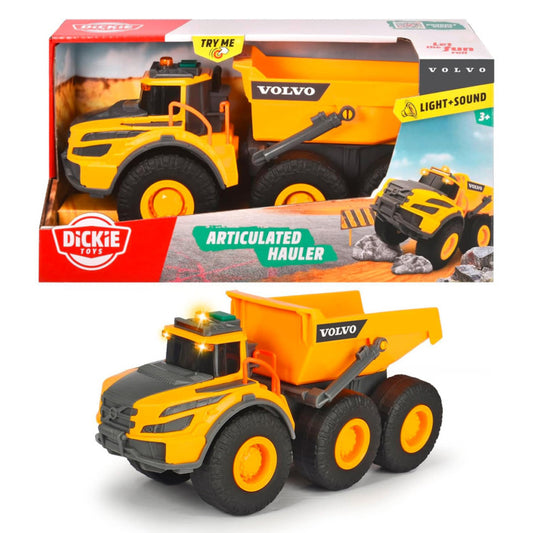 Dickie Volvo Articulated Hauler Construction Toy w/Light & Sound 203723007S12