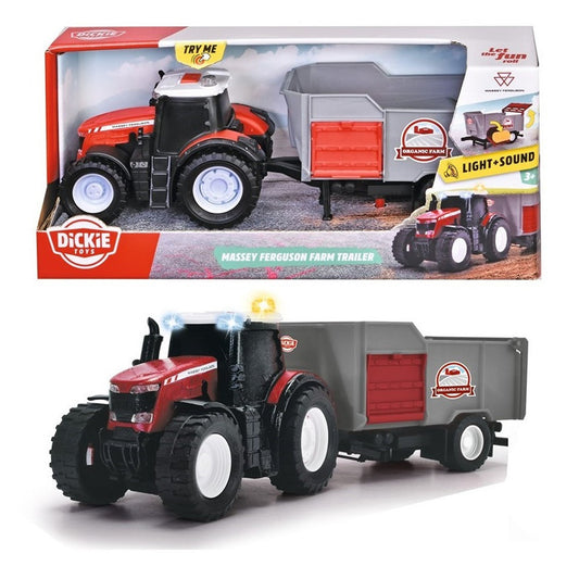 Dickie Massey Ferguson Farm Trailer w/Light & Sound Toy 203734002