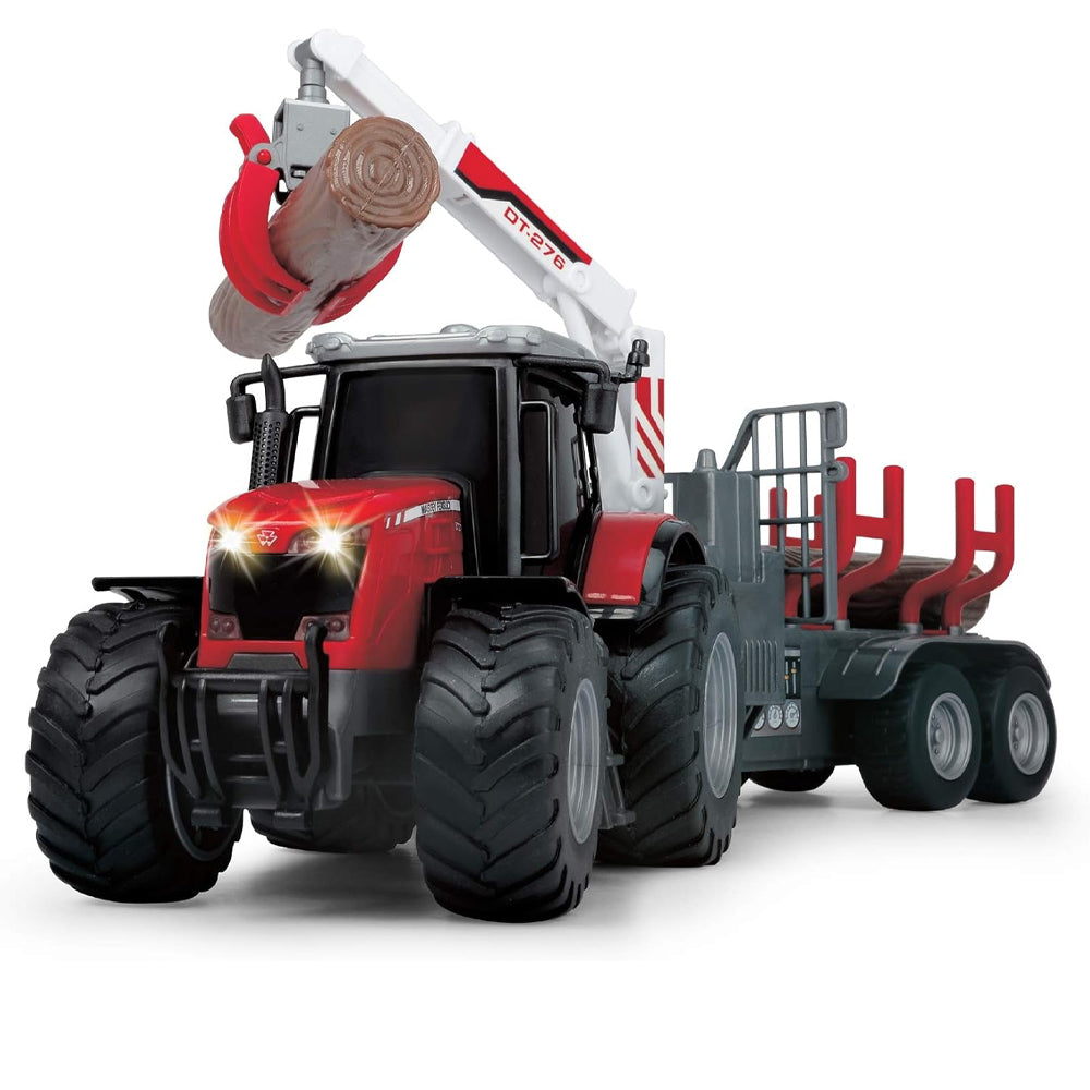 Dickie Massey Ferguson 8737 Log Loader w/Light & Sound Toy 203737003
