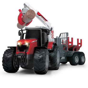 Dickie Massey Ferguson 8737 Log Loader w/Light & Sound Toy 203737003