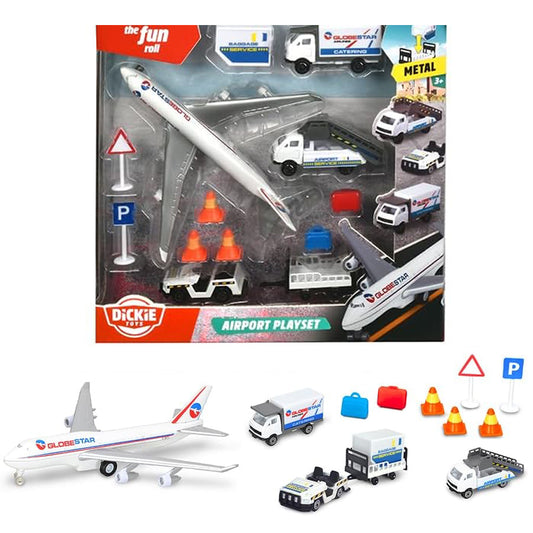 Dickie Airport Playset Toy w/Planes & Vehicles 203743001TMU
