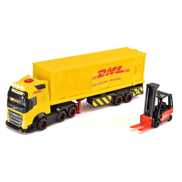 Dickie DHL Volvo FH16 Heavy Truck & Forklift w/Light & Sound 203747018