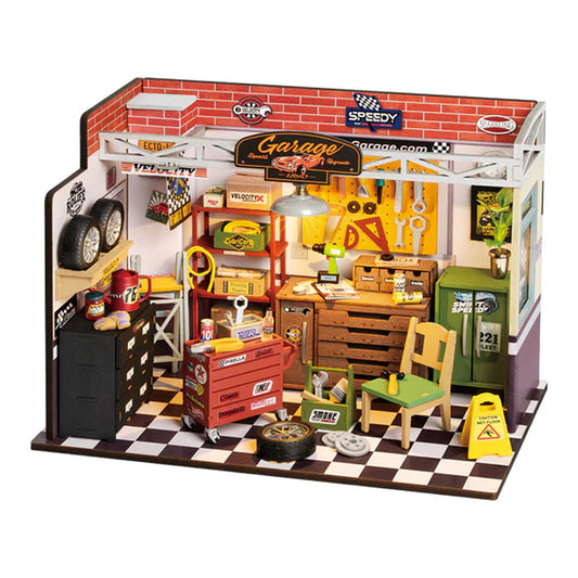 ROBOTIME Rolife Garage Workshop DIY Miniature Dollhouse DG165