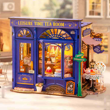 Rolife Leisure Time Tea Room DIY Miniature Dollhouse Model DG171