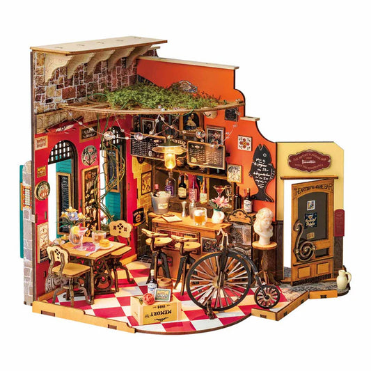 ROBOTIME Rolife Cheers Bar & Dining Restaurant DIY Miniature Dollhouse Kit DG173