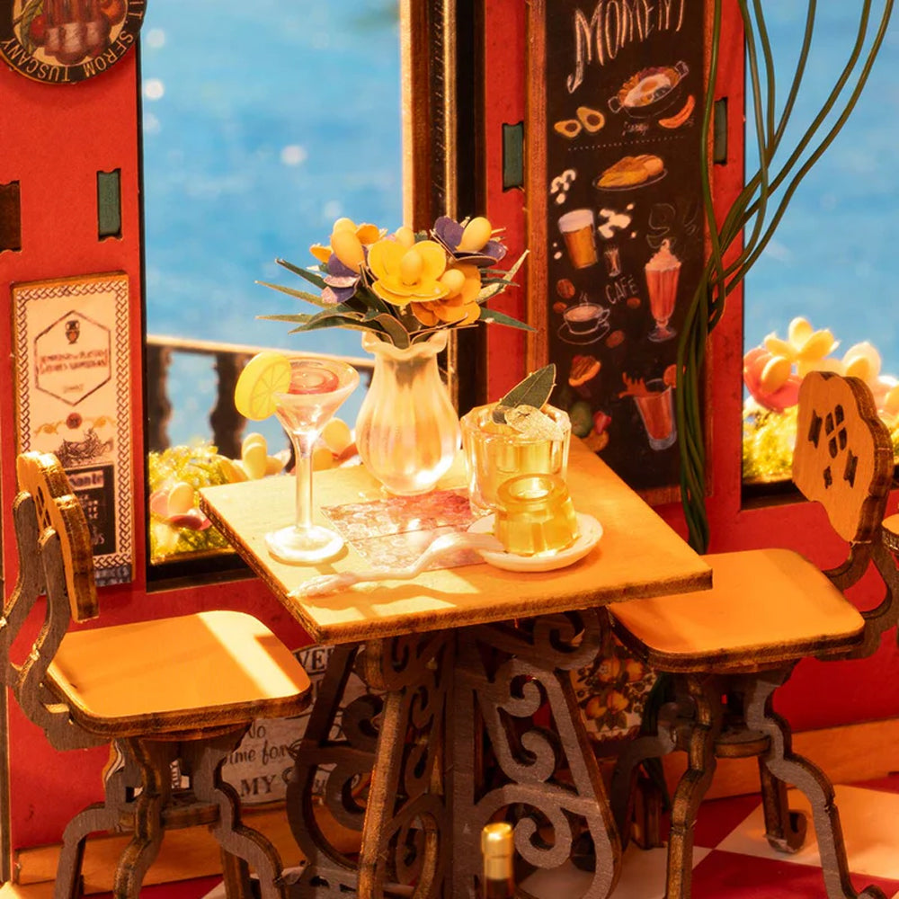 ROBOTIME Rolife Cheers Bar & Dining Restaurant DIY Miniature Dollhouse Kit DG173