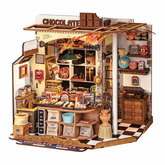 ROBOTIME Rolife Henry's Chocolate DIY Miniature Dollhouse Model Kit DG174