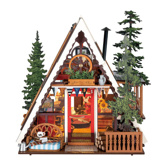 Rolife A-Frame Cabin DIY Miniature House Wooden Model Kit DG181