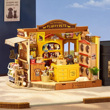 Rolife Fluffy Friends Hub DIY Miniature Dollhouse Model Kit DG185
