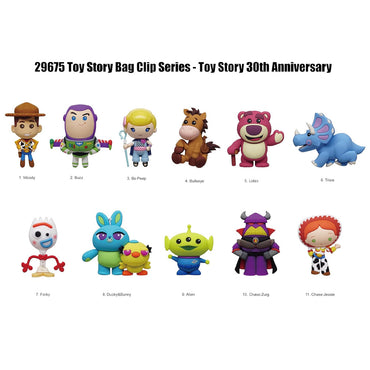 Toy Story 30th Anniversary Figure Bag Clips Disney Pixar - Monogram