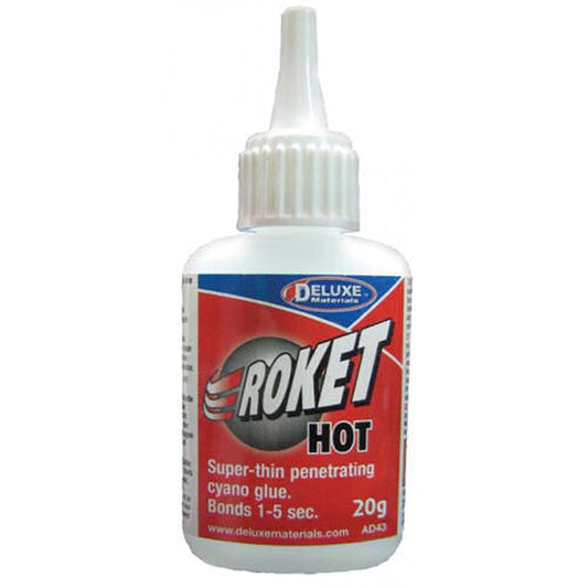 Deluxe Materials Roket Hot Cyano Glue Adhesive Super Thin AD43 - 20g