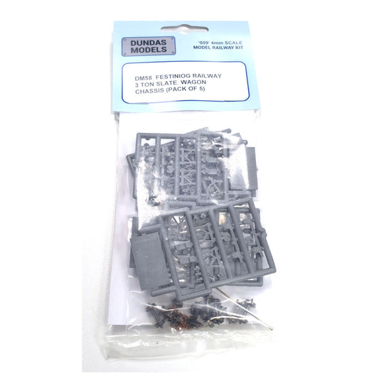 Dundas Models DM58 Festiniog Railway 3t Slate Wagon Chassis Kit (5) OO9 Gauge