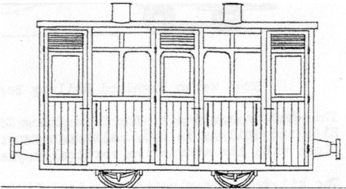 Dundas Models DM63 Ffestiniog and Blaneau Rly Planked 4 Wheel 1st/2nd Class Coach OO9 Gauge