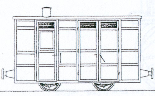 Dundas Models DM74 Victorian 4-Wheel Passenger Guards Van OO9 Gauge