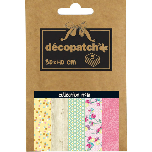 Decopatch Paper Pocket Assortment Collection No.18 - 5 Sheets