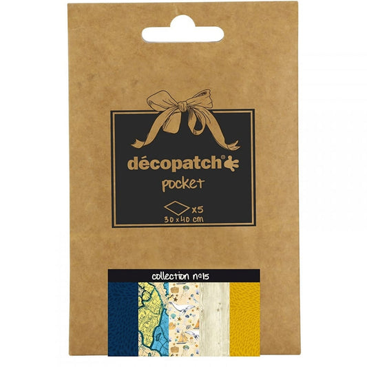 Decopatch Paper Pocket Assortment Collection No.15 - 5 Sheets