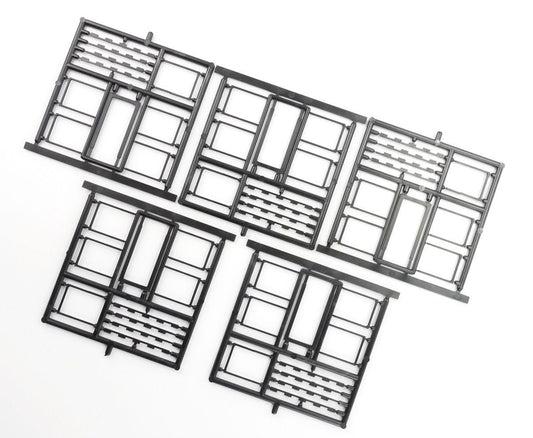 Dornaplas B43A Black Architraves/Window Surrounds for Town Houses 5 Kit OO Gauge