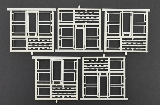 Dornaplas B43B White Architraves/Window Surrounds for Town Houses 5 Kit OO Gauge