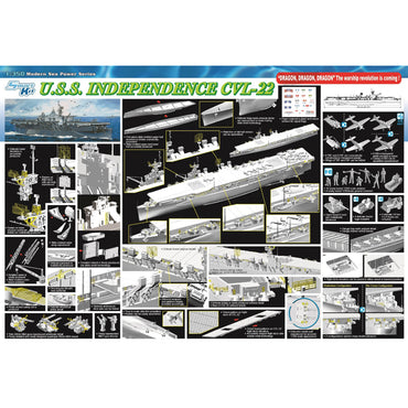 Dragon 1024 U.S.S. Independence CVL-22 1:350 Model Kit