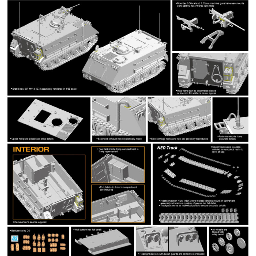Dragon 3608 IDF M113 Armoured Personnel Carrier 1:35 Model Kit