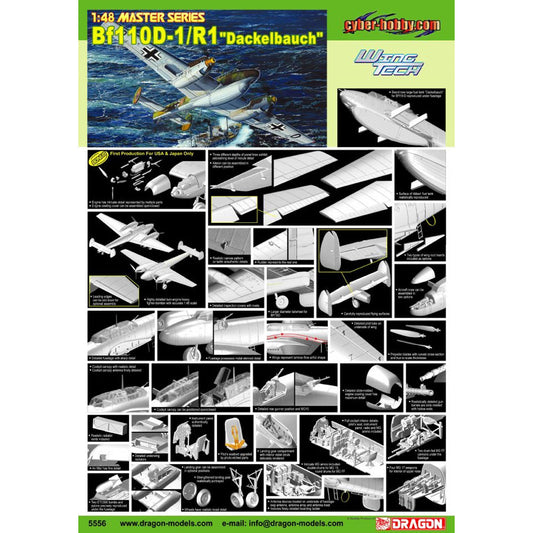 Dragon D5556 Bf110-D1/ R1 Dackelbauch 1:48 Plastic Model Kit