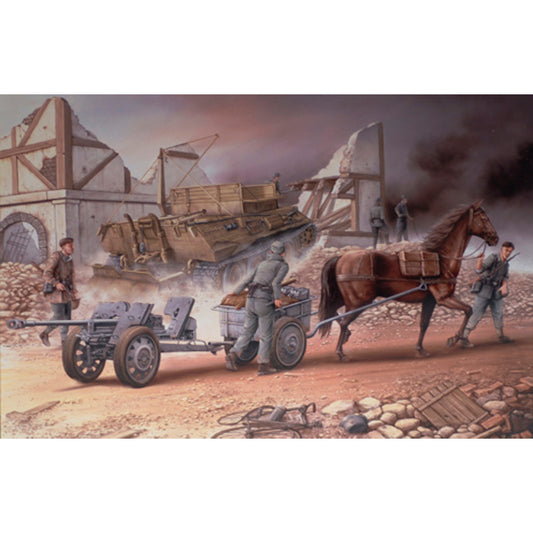 Dragon 6079 Horse-Drawn 2.8cm sPzB41 AT Gun & IF8 Limber w/Crew 1:35 Model Kit