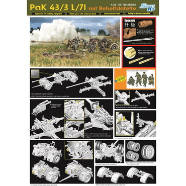 Dragon 6522 PaK 43/3 L/71 mit Behelfslafette 1:35 Model Kit