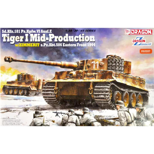 Dragon 6624 Sd/kfz.181 Pz.Kpfw.VI Ausf E w/Zimmerit 1:35 Plastic Tank Model Kit