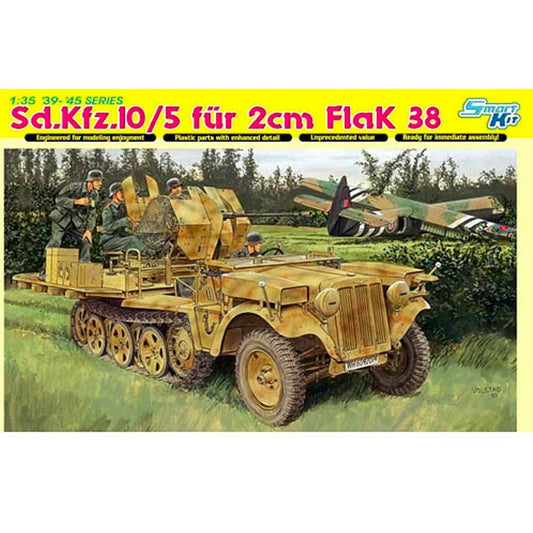 Dragon 6676 SD.Kfz.10.5 With 2cm Flak 38 1:35 Plastic Model Kit