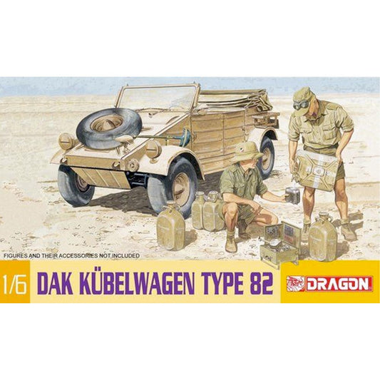 Dragon DAK Kubelwagen Type 82 German WWII Vehicle 1:6 Plastic Model Kit 75021