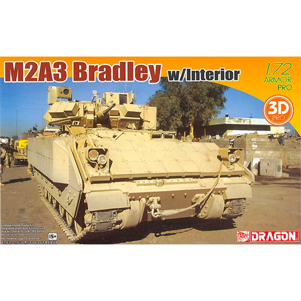 Dragon 7610 M2A3 Bradley with Interior Detail 1:72 Tank Plastic Model Kit