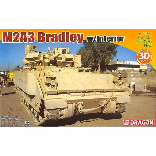 Dragon 7610 M2A3 Bradley with Interior Detail 1:72 Tank Plastic Model Kit