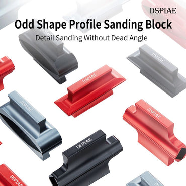DSPIAE Aluminium Flat Sanding Paper Block (Red) AS-25FPRD