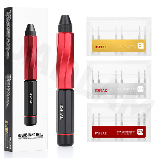 DSPIAE Mobius Hand Drill AT-MHD w/Spin-Lock Drill Bit Set Bundle