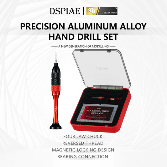 DSPIAE Precision Aluminum Alloy Hand Drill & Tungsten Bit Set AT-SHD