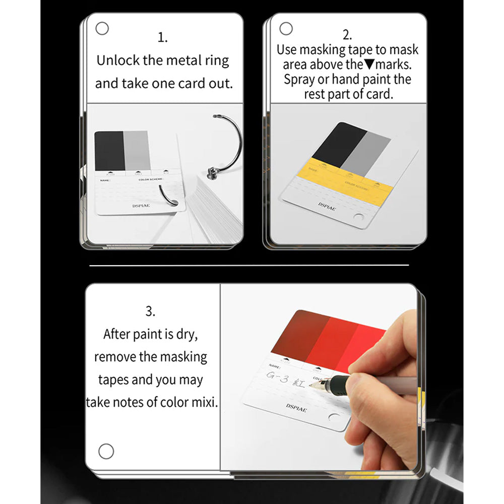 DSPIAE Model Paint Colour Test Card CC-01