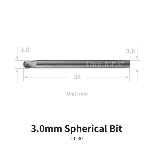 DSPIAE 3mm Spherical Burr Bit for AT-CT Chamfering Tool CT-30