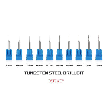 DSPIAE Tungsten Steel Drill Bit Set 0.3-1.2mm DB-03