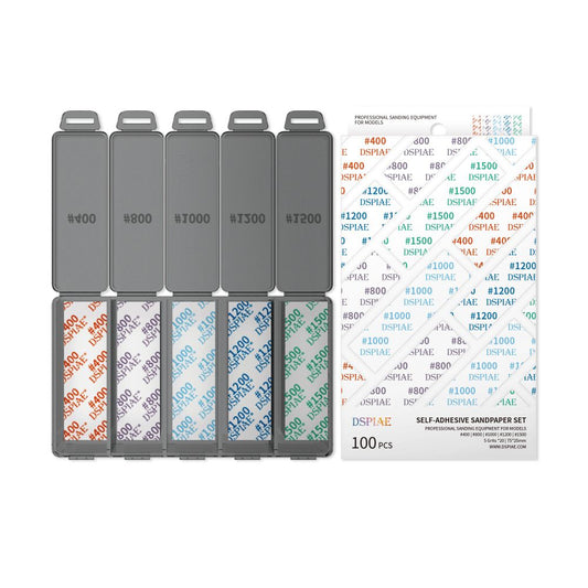 DSPIAE Reusable Self-Adhesive Sandpaper Set #400-#1500 Grit DSP-S01