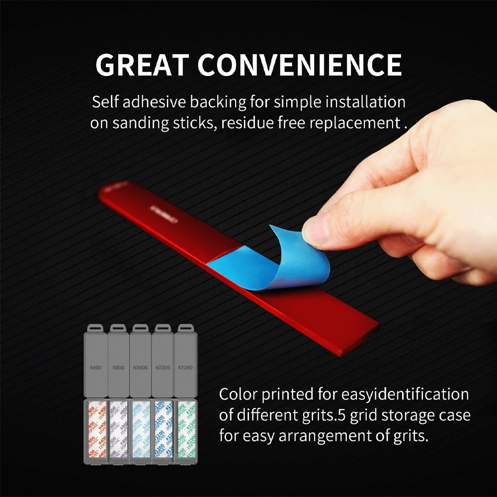 DSPIAE Reusable Self-Adhesive Sandpaper Set #400-#1500 Grit DSP-S01