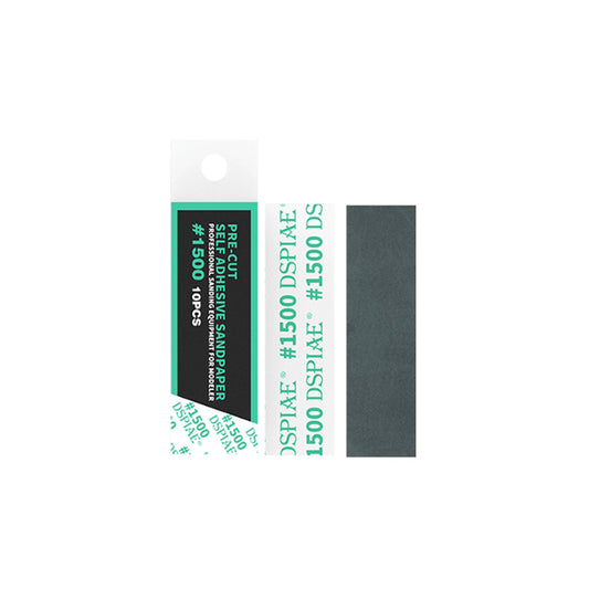 DSPIAE #1500 Pre-Cut Adhesive Sandpaper (10 Strips) MSP-1500