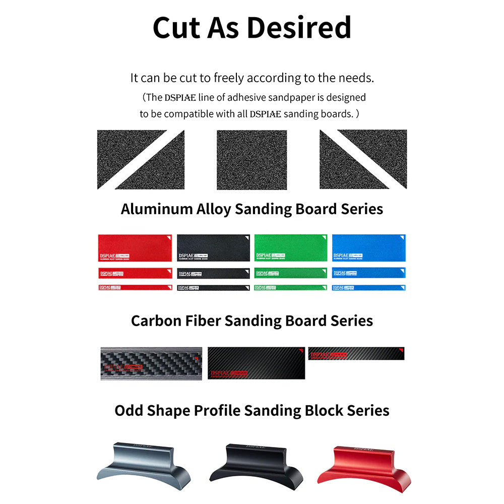 DSPIAE #2500 Pre-Cut Adhesive Sandpaper (10 Strips) MSP-2500